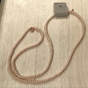 Liza’s Jewellery Pink Faux Pearl 39’’